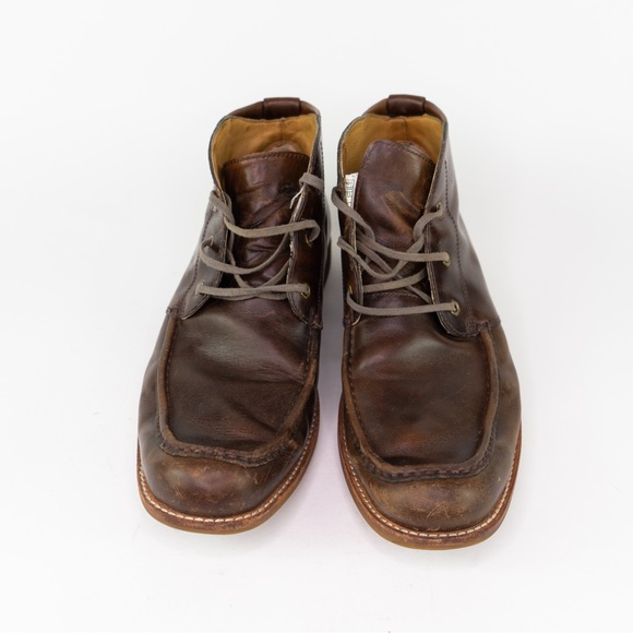 UGG Boots Via Lungarno Leather Moc Toe Ankle Chukka Boot Brown Mens Size US 11 - Picture 2 of 10